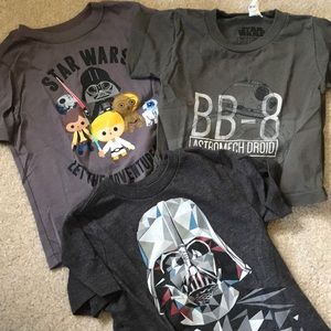 Three Star Wars tshirts